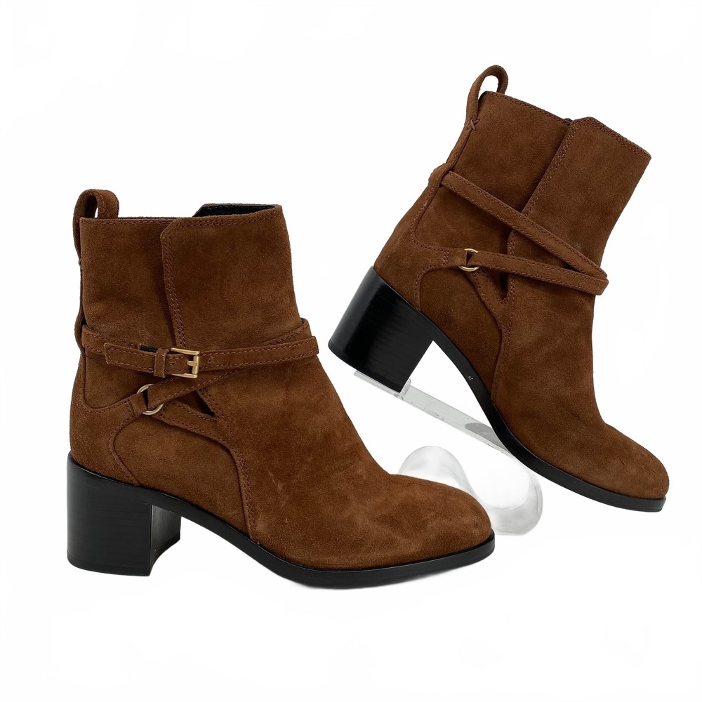 Rag & Bone Brown Suede Buckle Booties | 38EU Regular